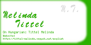 melinda tittel business card